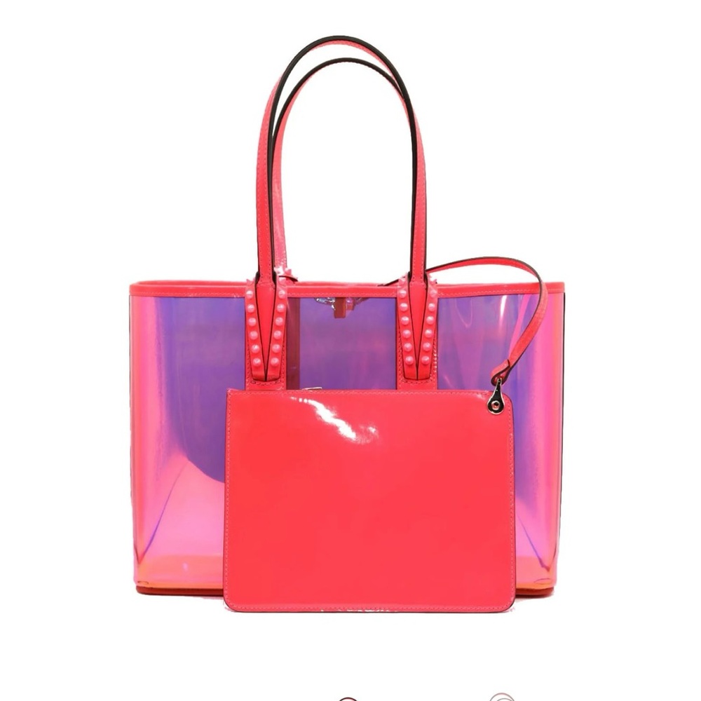 NWT Christian Louboutin PVC Spikes East West Cabata Tote Retails 1,500 - Picture 4 of 17